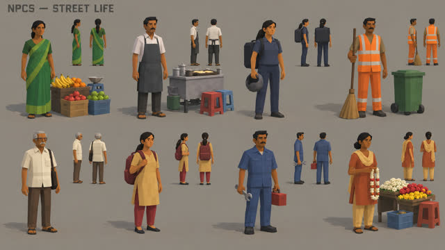 Concept sheet 11: NPCs: street life