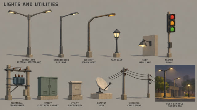 Concept sheet 15: Lights and utilities