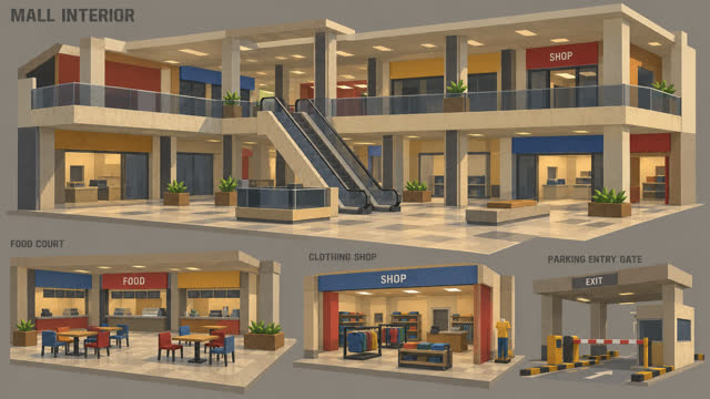 Concept sheet 23: Mall interior