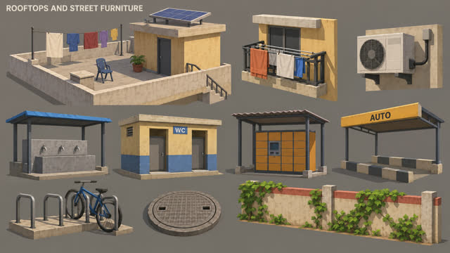 Concept sheet 30: Rooftops and street furniture
