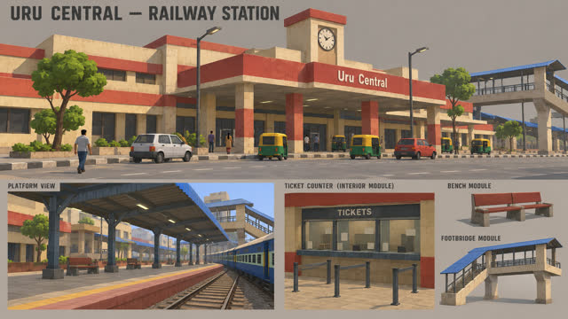Concept art for Majestic & Gandhinagar