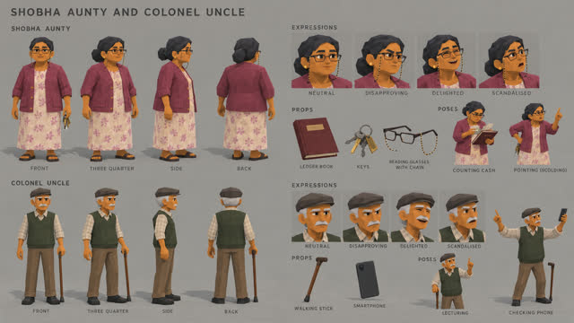 Concept sheet 61: Shobha Aunty and Colonel Uncle