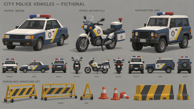 Concept sheet 66: City Police vehicles