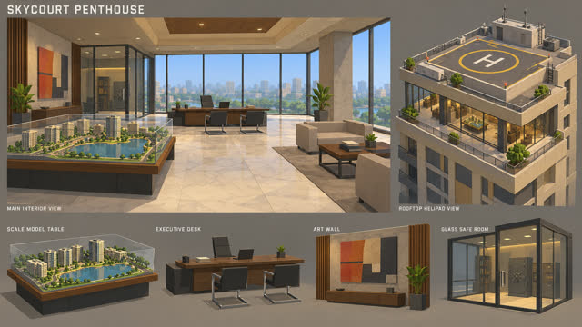 Concept sheet 79: Skycourt penthouse