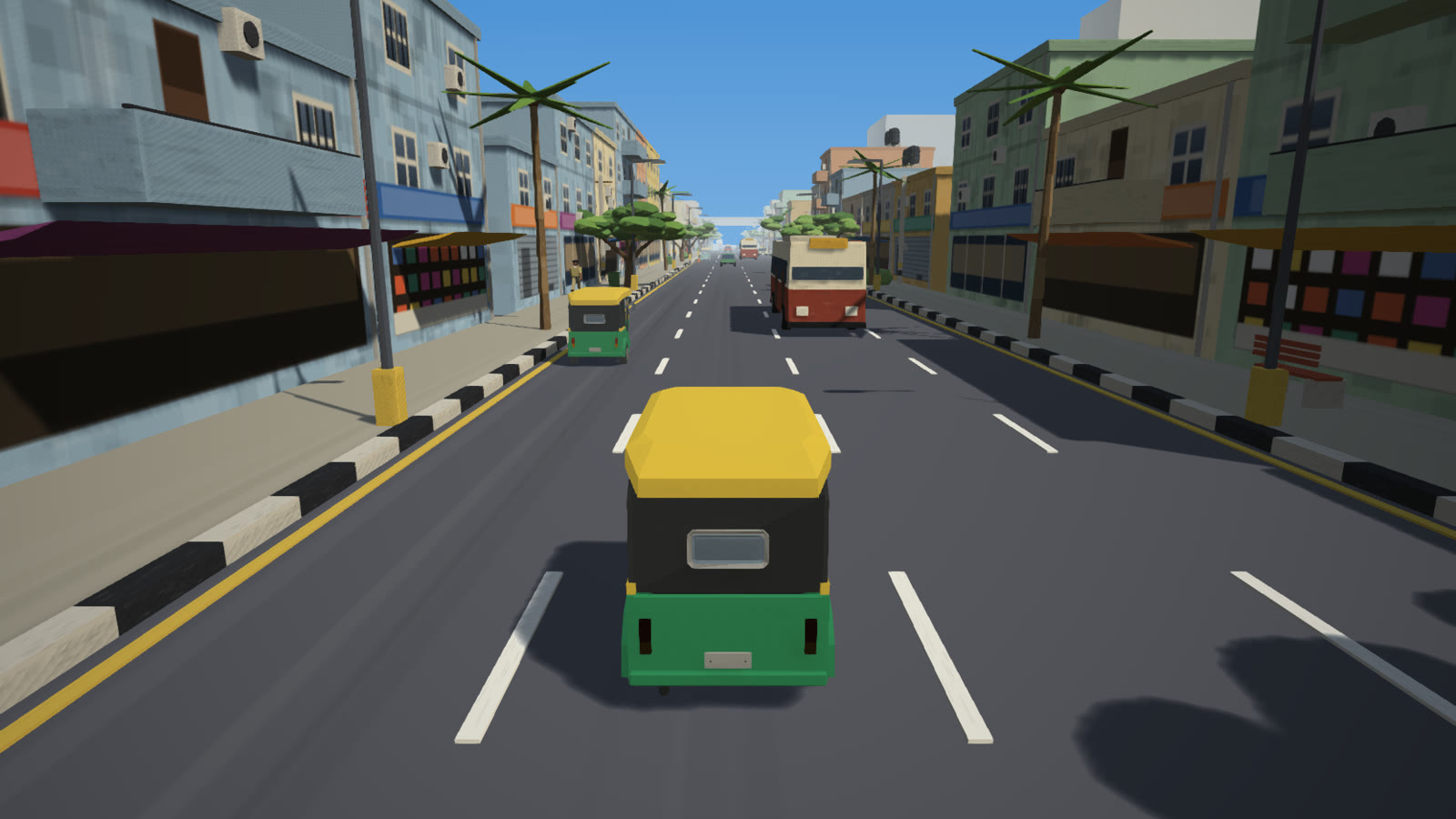 First version of the street in the browser.